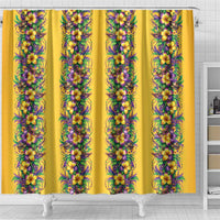 Aloha Hawaii Mardi Gras Shower Curtain Gold Style