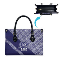 Tonga Queen Salote College Leather Bag 100 Years Anniversary Navy Color