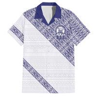 Tonga Queen Salote College Family Matching Off Shoulder Short Dress and Hawaiian Shirt 100 Years Anniversary White Color LT05 Dad's Shirt - Short Sleeve White - Polynesian Pride