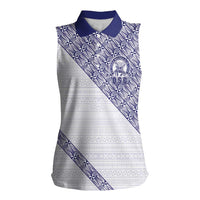 Tonga Queen Salote College Women Sleeveless Polo Shirt 100 Years Anniversary White Color
