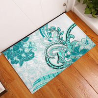 Polynesia Paisley Rubber Doormat Mix Teal Polynesian Pattern