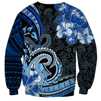 Polynesia Paisley Sweatshirt Mix Blue Polynesian Pattern LT05 - Polynesian Pride
