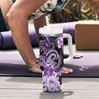 Polynesia Paisley Tumbler With Handle Mix Purple Polynesian Pattern