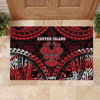 Easter Island Rubber Doormat Polynesian Pattern Emblem
