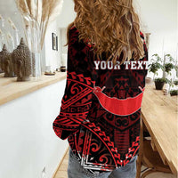 Personalised Easter Island Women Casual Shirt Polynesian Pattern Emblem