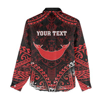 Personalised Easter Island Women Casual Shirt Polynesian Pattern Emblem