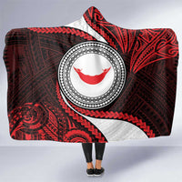 Easter Island Hooded Blanket Moai Statues Polynesian Style