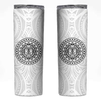 New Zealand Aotearoa Skinny Tumbler Maori Te Mata O Rongokako LT05 White - Polynesian Pride