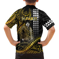 Hawaii Kuhio The Citizen Prince Family Matching Puletasi and Hawaiian Shirt Gold Polynesian Tribal Tattoo LT05 - Polynesian Pride