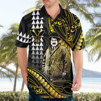 Hawaii Kuhio The Citizen Prince Hawaiian Shirt Gold Polynesian Tribal Tattoo