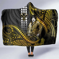 Hawaii Kuhio The Citizen Prince Hooded Blanket Gold Polynesian Tribal Tattoo