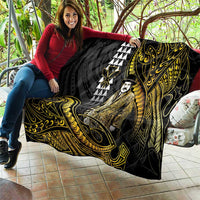 Hawaii Kuhio The Citizen Prince Quilt Gold Polynesian Tribal Tattoo