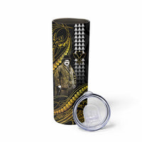 Hawaii Kuhio The Citizen Prince Skinny Tumbler Gold Polynesian Tribal Tattoo
