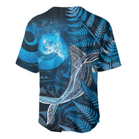 New Zealand Matariki Baseball Jersey Maori Koru With Humpback Whale Blue