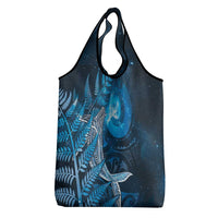 New Zealand Matariki Grocery Bag Maori Koru With Humpback Whale Blue