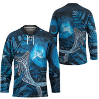 New Zealand Matariki Hockey Jersey Maori Koru With Humpback Whale Blue