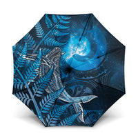 New Zealand Matariki Umbrella Maori Koru With Humpback Whale Blue