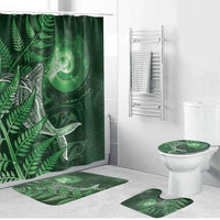 New Zealand Matariki Bathroom Set Maori Koru With Humpback Whale Green
