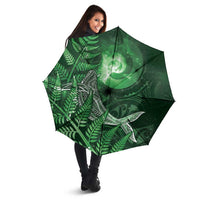 New Zealand Matariki Umbrella Maori Koru With Humpback Whale Green