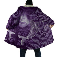 New Zealand Matariki Cloak Maori Koru With Humpback Whale Purple