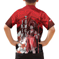 The First King Of Tonga Family Matching Off Shoulder Short Dress and Hawaiian Shirt Tongan Pride LT05 - Polynesian Pride