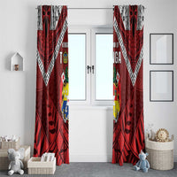 Tonga Emancipation Day Window Curtain Tongan Kupesi Pattern