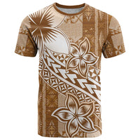 Tonga Kupesi Ngatu T Shirt Vintage Brown Plumeria