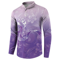 Lupus Awareness Month Button Sweatshirt Polynesian Style