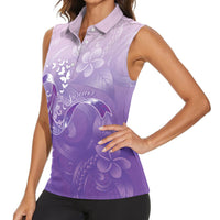Lupus Awareness Month Women Sleeveless Polo Shirt Polynesian Style LT05 - Polynesian Pride