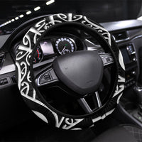 New Zealand Nurse Steering Wheel Cover Maori Koru Black Version