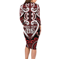 Custom Aotearoa Ngapuhi Family Matching Long Sleeve Bodycon Dress and Hawaiian Shirt Maori Tribal Pattern LT05 - Polynesian Pride
