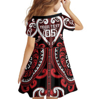 Custom Aotearoa Ngapuhi Family Matching Off Shoulder Maxi Dress and Hawaiian Shirt Maori Tribal Pattern