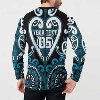Custom Aotearoa Ngati Porou Button Sweatshirt Maori Tribal Pattern