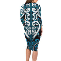 Custom Aotearoa Ngati Porou Family Matching Long Sleeve Bodycon Dress and Hawaiian Shirt Maori Tribal Pattern LT05 - Polynesian Pride