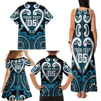 Custom Aotearoa Ngati Porou Family Matching Tank Maxi Dress and Hawaiian Shirt Maori Tribal Pattern LT05 - Polynesian Pride