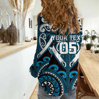 Custom Aotearoa Ngati Porou Women Casual Shirt Maori Tribal Pattern