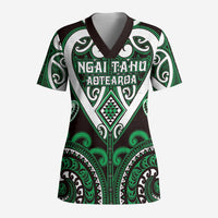 Custom Aotearoa Ngai Tahu Scrub Top Maori Tribal Pattern - Polynesian Pride