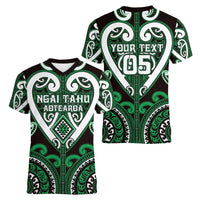 Custom Aotearoa Ngai Tahu Women V-Neck T-Shirt Maori Tribal Pattern LT05 - Polynesian Pride