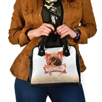 Hawaiian Volcano Lava Flow Shoulder Handbag With Hawaiian Tapa Pattern
