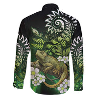 Aotearoa New Zealand Tuatara Family Matching Mermaid Dress and Hawaiian Shirt Maori Koru Art LT05 - Polynesian Pride