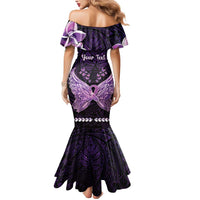 Personalised Alzheimer's Awareness Mermaid Dress You May Not Remember But I Will Never Forget LT05 - Polynesian Pride
