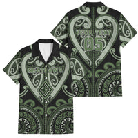 Custom Aotearoa Ngati Awa Family Matching Mermaid Dress and Hawaiian Shirt Maori Tribal Pattern LT05 Dad's Shirt - Short Sleeve Green - Polynesian Pride
