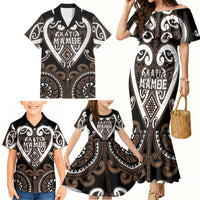 Custom Aotearoa Kati Mamoe Family Matching Mermaid Dress and Hawaiian Shirt Maori Tribal Pattern LT05 - Polynesian Pride