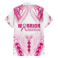 Breast Cancer Pink Out Family Matching Short Sleeve Bodycon Dress and Hawaiian Shirt Polynesian Art Tattoo White Version LT05 - Polynesian Pride