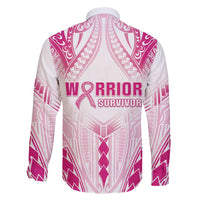 Breast Cancer Pink Out Family Matching Tank Maxi Dress and Hawaiian Shirt Polynesian Art Tattoo White Version LT05 - Polynesian Pride