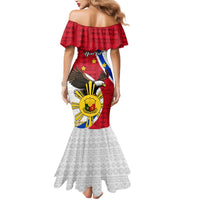 Personalized Philippines Mermaid Dress The Eight-Rayed Sun Bald Eagle Polynesian Pattern LT05 - Polynesian Pride