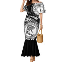 Personalized Go Fishing Mermaid Dress Polynesian Pattern LT05 Women Black - Polynesian Pride