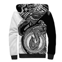 Personalized Go Fishing Sherpa Hoodie Polynesian Pattern LT05 - Polynesian Pride