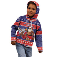 Samoa Christmas Kid Hoodie Samoan Santa Claus Manuia Le Kerisimasi