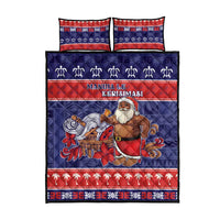 Samoa Christmas Quilt Bed Set Samoan Santa Claus Manuia Le Kerisimasi
